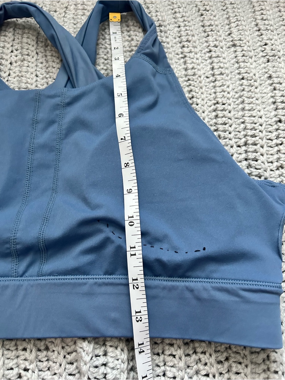 Fabletics No Bounce High Support Blue Sports Bra XL - Picture 8 of 8